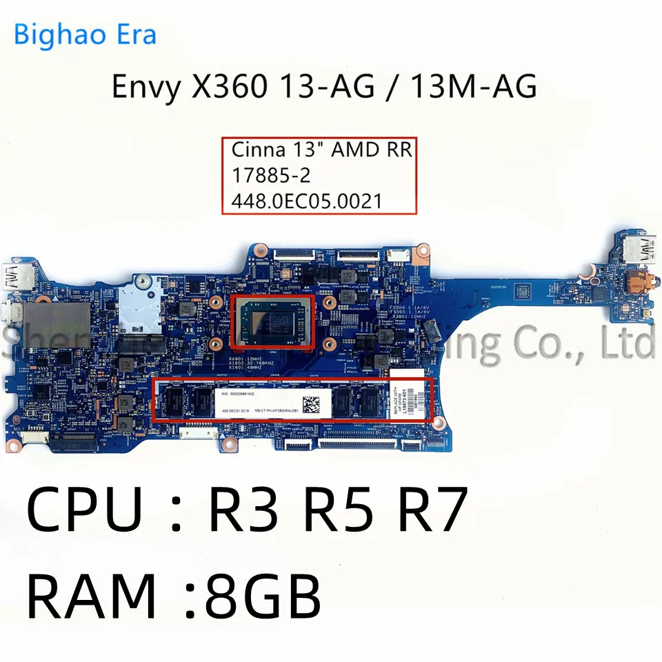 448.0EC05.0021 17885-2  HP Envy X360 13-AG 13Z-AG      R3 R5 R7  8   