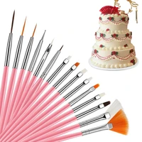 15pcs cake painting brush pen set fondant dessert color draw pen frosting cookie decorating tools birthday party baking supplies