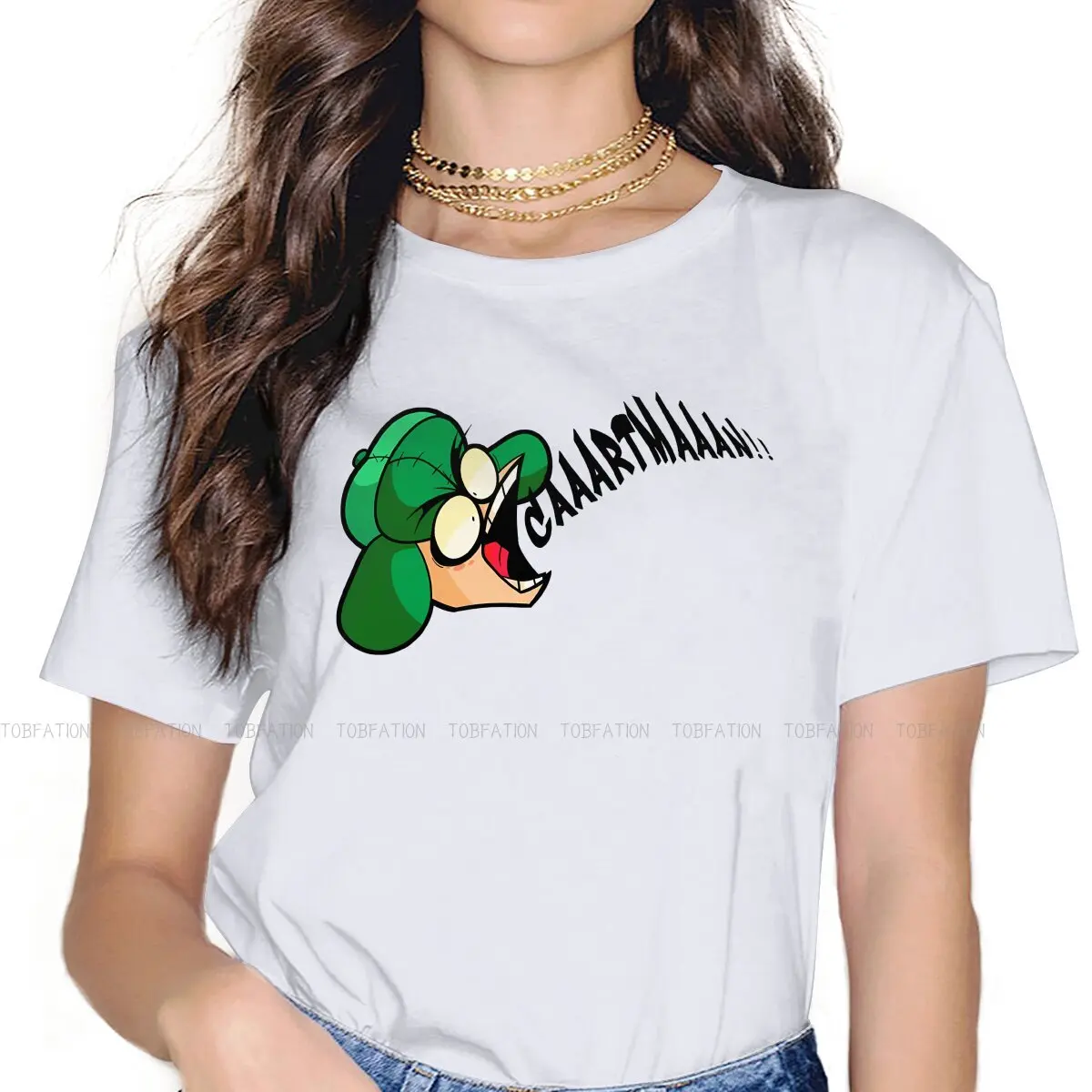 

Inspired Kyle Female Shirts Southpark Large Vintage Women Clothes Harajuku Casual Feminine Blusas