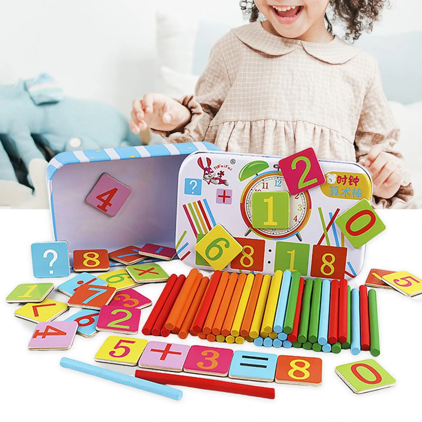 

Подсчета палочек, подходящая игра, математические учебные пособия для дошкольного обучения, для девочек и мальчиков