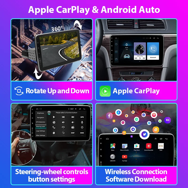 Фото Автомагнитола 1 Din, Android, мультимедийный видеоплеер, стерео, умная система для стиля Тесла, Nissan, Hyundai, Kia, Toyota, Honda №2