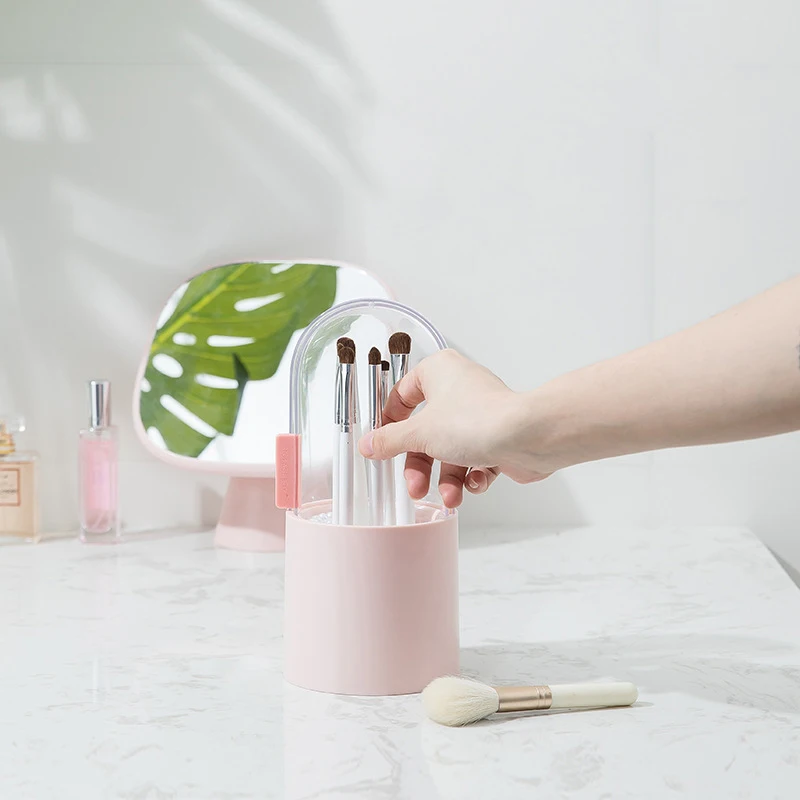 

Коробка для хранения косметических кистей, прозрачный пыленепроницаемый жемчужный органайзер для кистей для теней, кавайный органайзер дл...