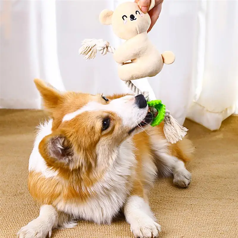Игрушки для собак, жевательная игрушка для щенка, пищалка, пищалка, плюшевый молар, игрушки для домашних животных, устойчивая к укусам игрушка для чистки зубов, медведь, игрушки для щенков