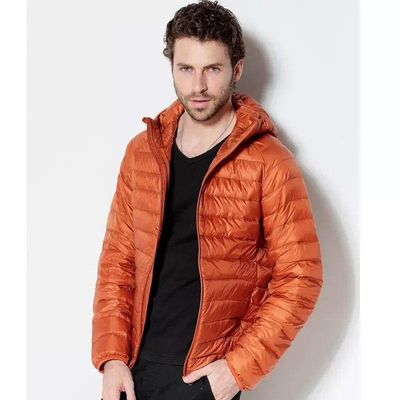 New2022 White Duck Down Jacket 2021 New Portable Hooded Down Coat Ultralight Men Winter Coat Warm Thermal Down Parkas