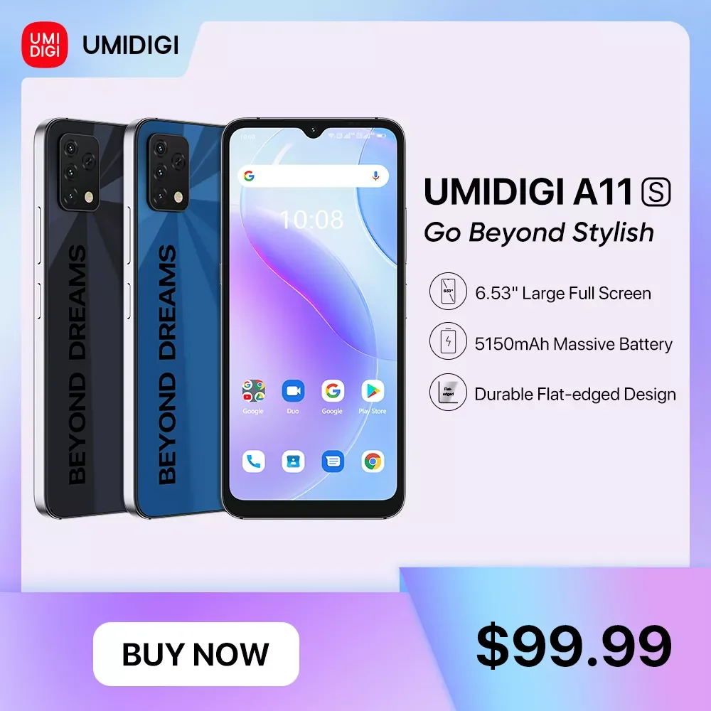 

Смартфон UMIDIGI A11S, телефон с экраном 5150 дюйма, 4 Гб + 32 ГБ, 6,53 мАч, тройная камера 16 МП