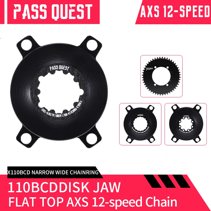PASS QUEST TOP AXS chain narrow wide chainreing / 110 BCD 4 Arms Adapter Converter Spider