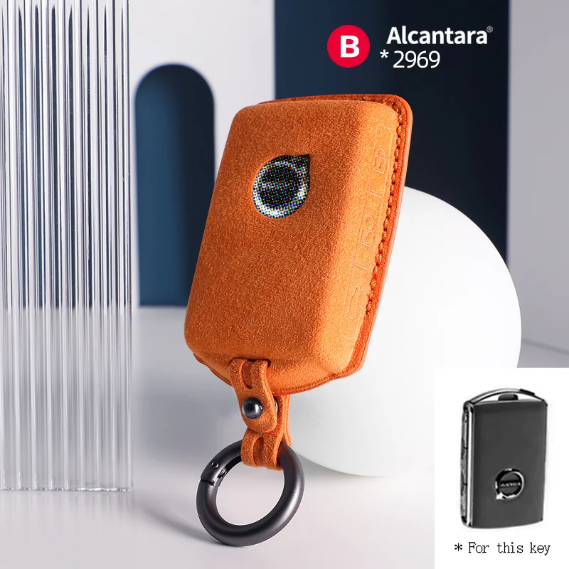 

Модный новый автомобильный брелок с дистанционным управлением из козьей кожи чехол для Volvo XC60 V60 S60 XC70 V40 S80 V704 Автомобильный Брелок оболочка аксессуары для ключей