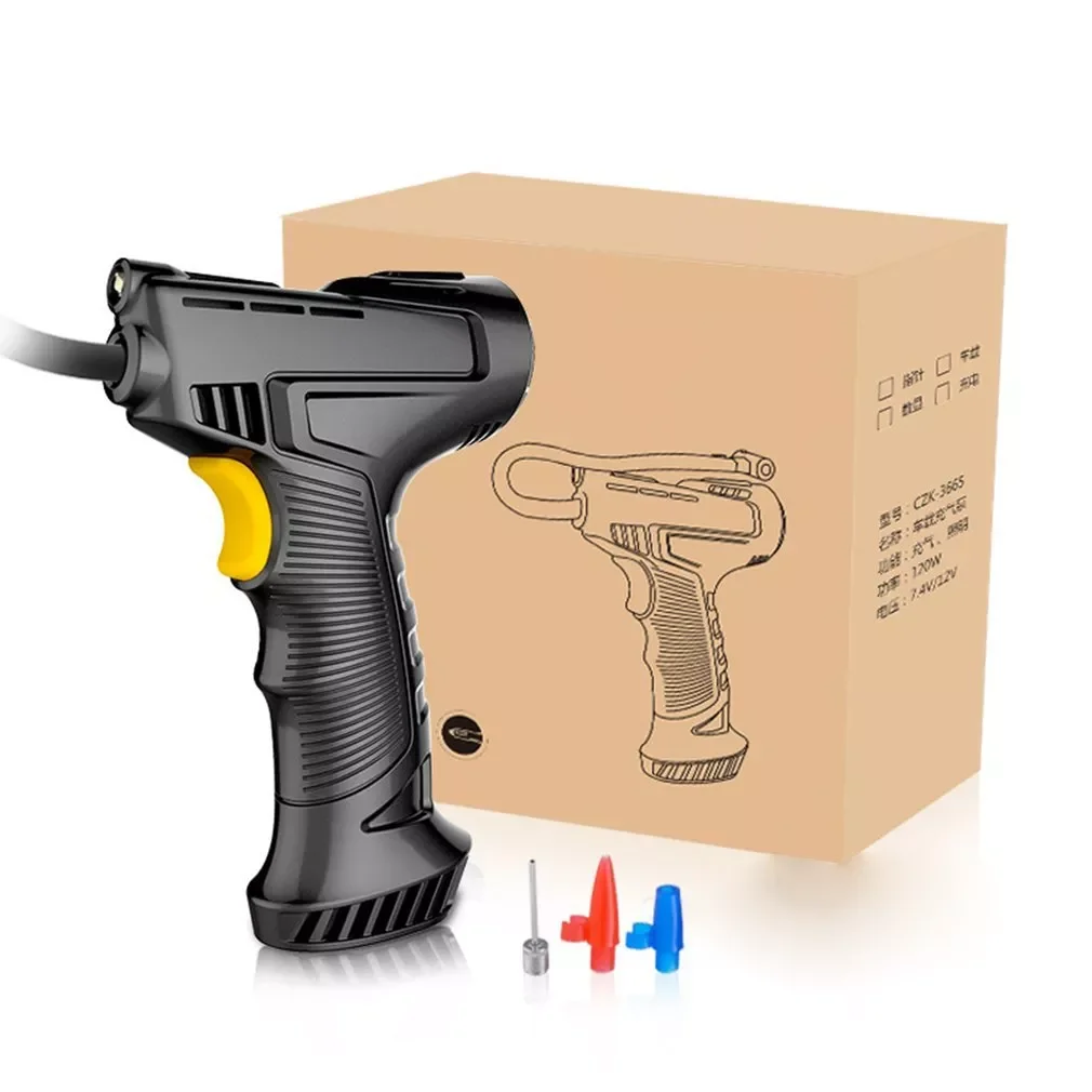 

120W Rechargeable Air Compressor Wired/Wireless Inflatable Pump Portable Air Pump Car Tire Inflator Digital For Car Bicycle Ball