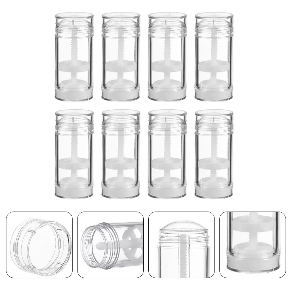 

8pcs 30ml Twist- Tube Bottle Plastic Deodorant Bottle Lipstick Containers Ointment Empty Tube Filling Makeup Bottles