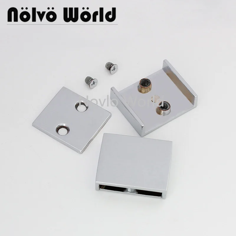 

10-50 pieces 4 colors 25*20mm bag purse handle strap end clips in screws clasp,belt tail ending clasps ornament