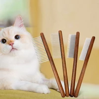 pet flea comb for cats dogs pet stainless steel comfort flea hair grooming tools deworming brush short long hair fur remover