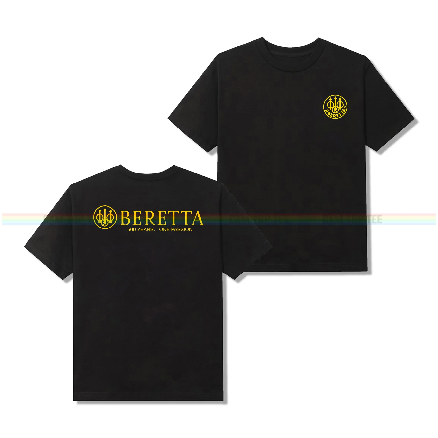 

Amazing Tees Men T Shirt Double-sided Casual Unique Oversized Beretta Firearms T-shirt Male T-shirts Graphic Short Sleeve S-3XL
