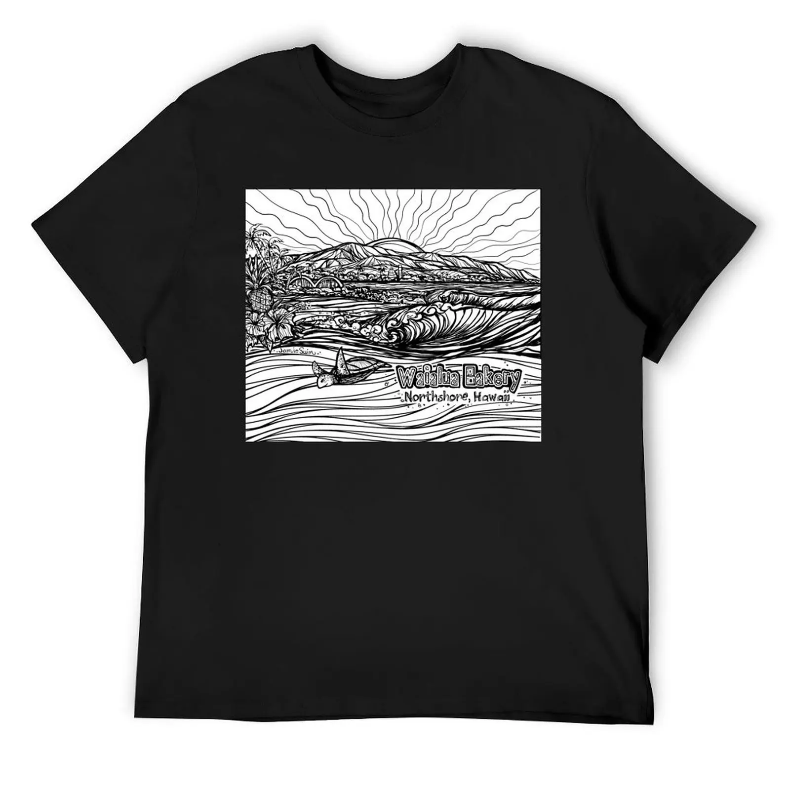 Футболка Waialua Bakery North Shore одежда больших размеров хлопковые футболки с графикой