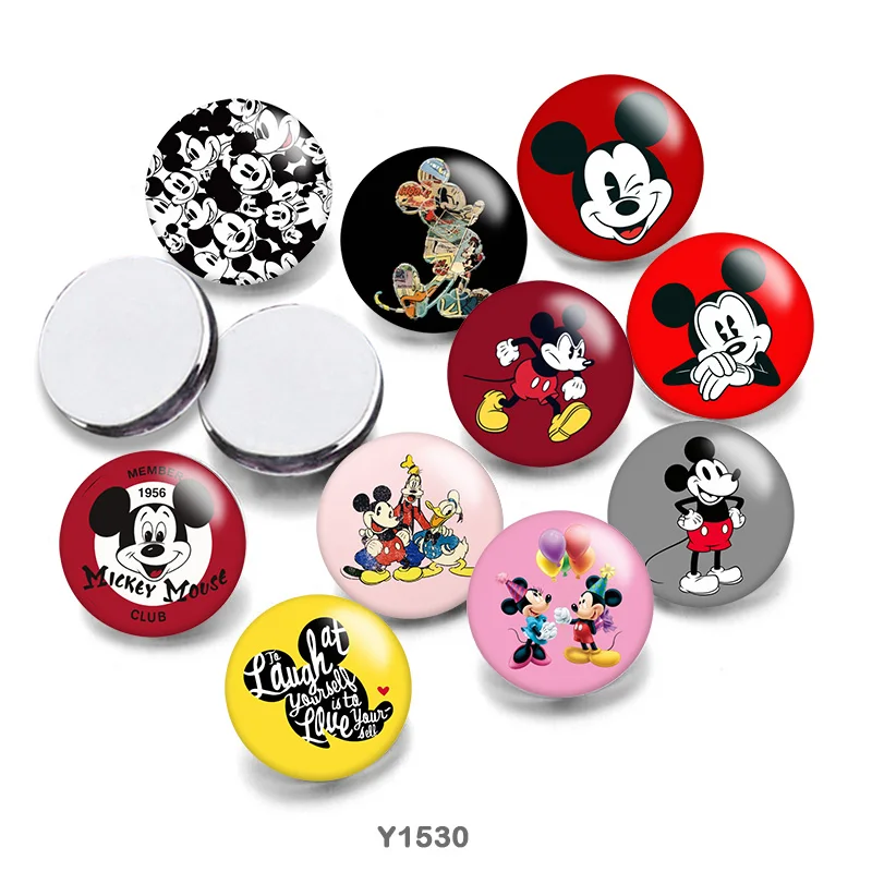 

Disney Mickey Christmas Round Photo Glass Cabochon 12mm/20mm/25mm Demo Flat Back Making Findings G1530