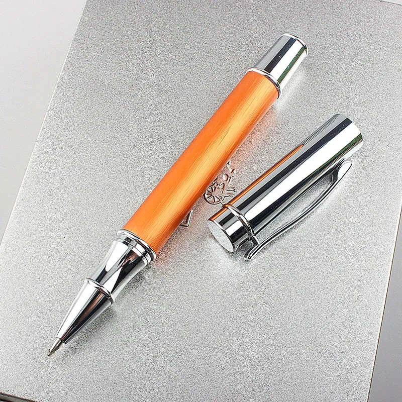 

Luxury High quality Stainless steel and wood Business office 0.5mm nib Rollerball Pen New School Supplies stationery