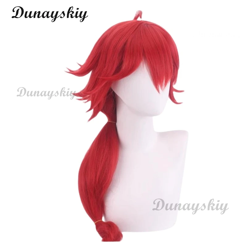 Парик для косплея аниме ведьма сульетта ртути темные красные короткие волосы