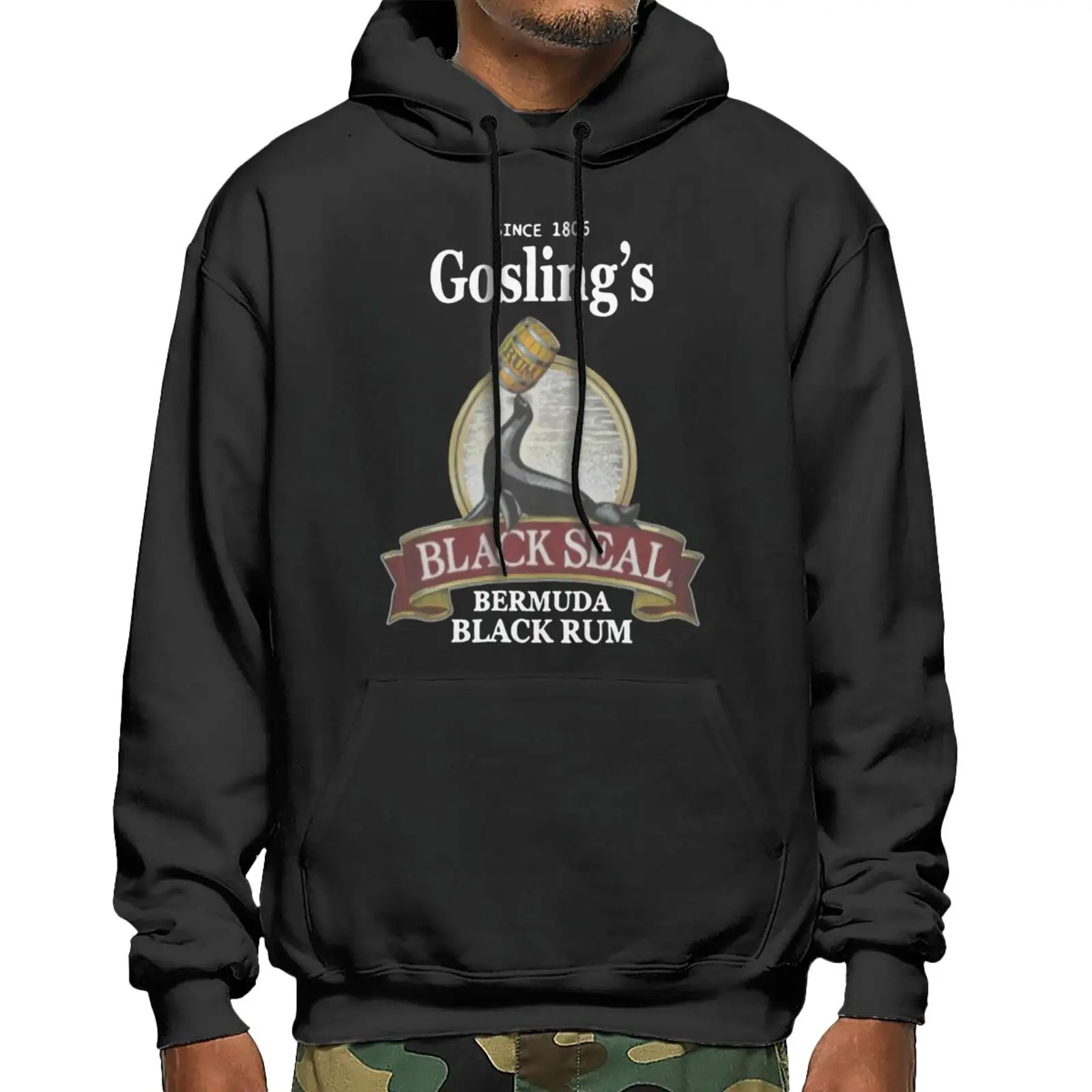 

Neu 54799 Goslings Seal Bermuda Rum Hoodies Hoodie Korea Sweatshirts For Men Men 's Sweater Sweater Hooded Zip-Up Sweater Male