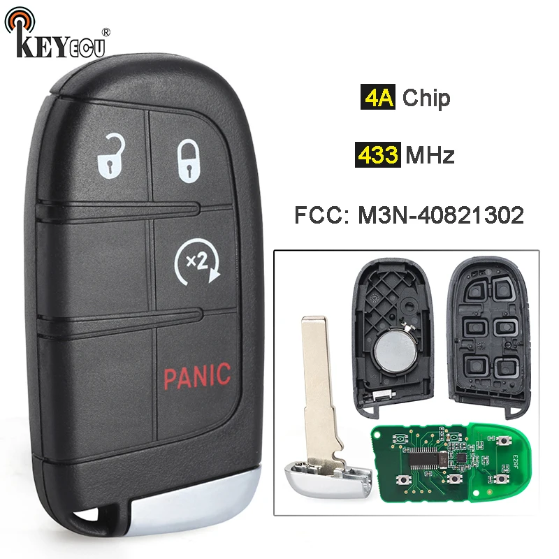 

Флэш-накопитель KEYECU 433 МГц 4A, флэш-карта памяти 68250337 735636994, флэш-накопитель для Jeep Compass, модель 2015-735620884