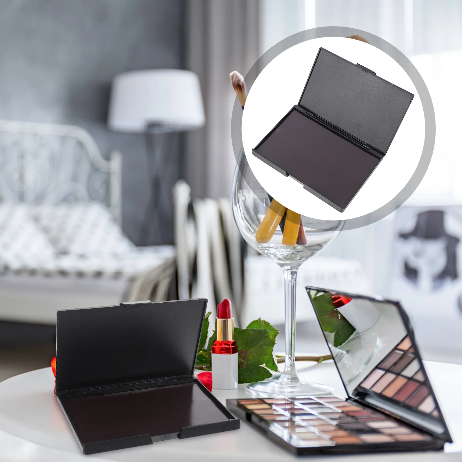 

Eyeshadow Empty Traydiy Lipstick Case Container Eye Shadow Sub Pans Plate Palletstorage Mirror Boxmakeup Travel Package Blank