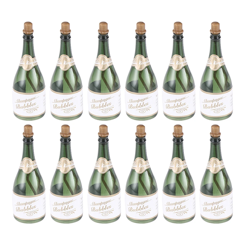 

12pcs Champagne Bubble Bottles Wedding Bubble Bottles Empty Bubble Bottles Toys Wedding Decor Supplies Champagne Bubble Bottle