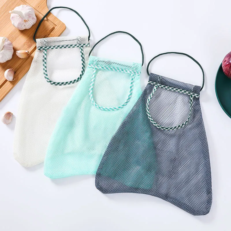 

Fruit Vegetable Garlic Onion Hanging Storage Bag Reusable Mesh Bags Kitchen Organizer Home Kitchen Accessories Kitchen Storage