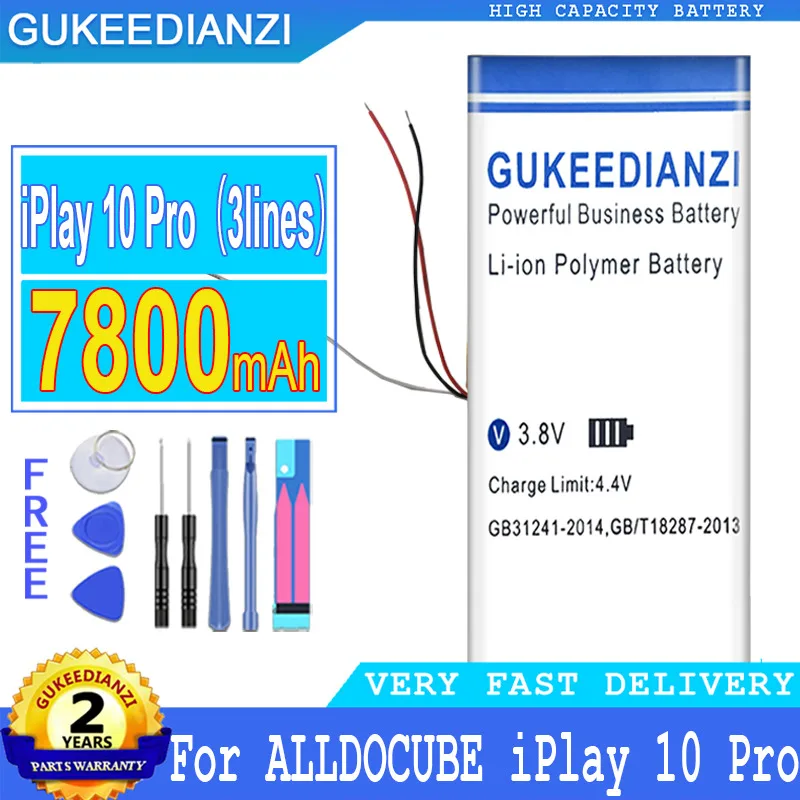 

Battery IPlay 10 Pro 3lines 7800mAh for ALLDOCUBE IPlay10 Pro Accumulator 3-wire Batteries Big Power Bateria