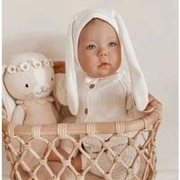 baby girls hat bunny long ear toddler infant knitted cap soft girls boys beanie children bonnet newborn photography props
