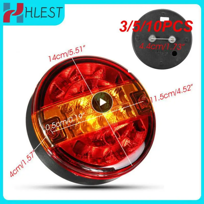 

3/5/10PCS 12v 24v Round Hamburger Lamps Universal Super Bright Led Light Waterproof Car Accessories