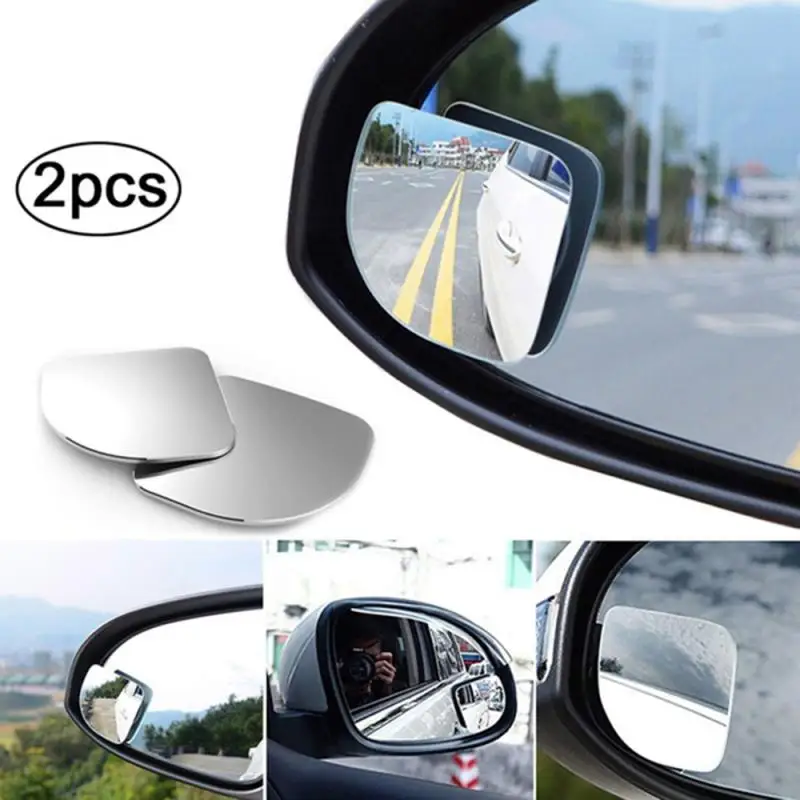 

2pcs Car Blind Spot Mirror Auto Convex Rearview Mirror 360° Wide Angle Vehicle Starting Parking Rimless Mirrors Car Accessories