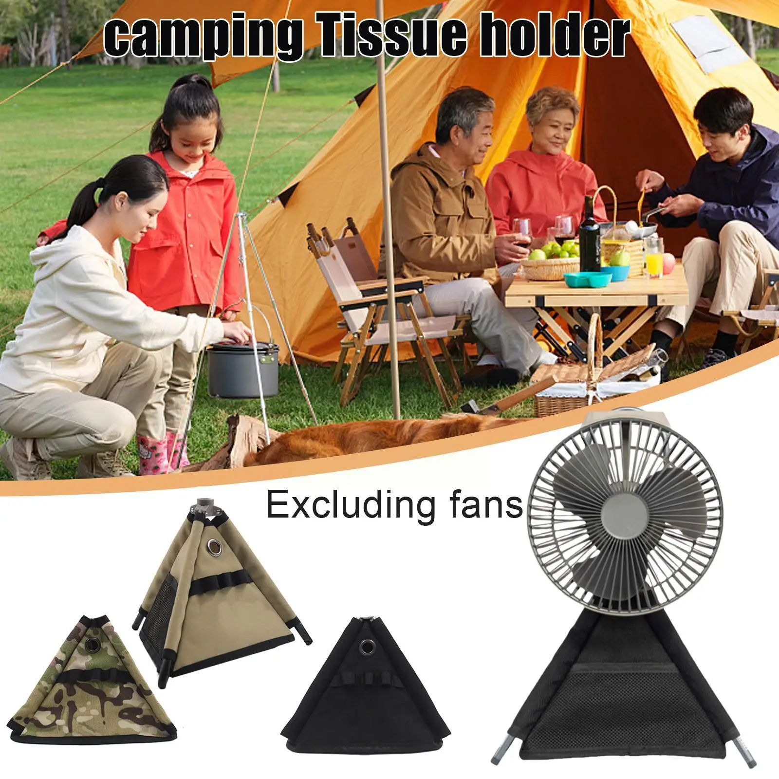 

Парусиновая сумка для хранения веера для кемпинга на открытом воздухе, бумажный мешок для кемпинга, Веер-полотенце двойного назначения, шта...