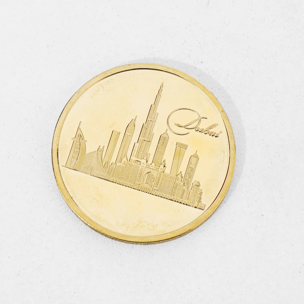 

Золотая памятная монета Burj Al Arab Burj Khalifa Tower