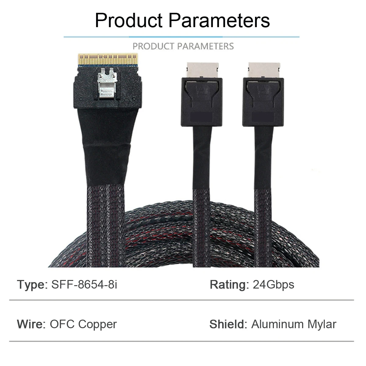 

CYDZ PCI-E SFF-8611 Ultraport Slimline SAS Dual Oculink Slim 4,0 SFF-8654 8i 74pin to
