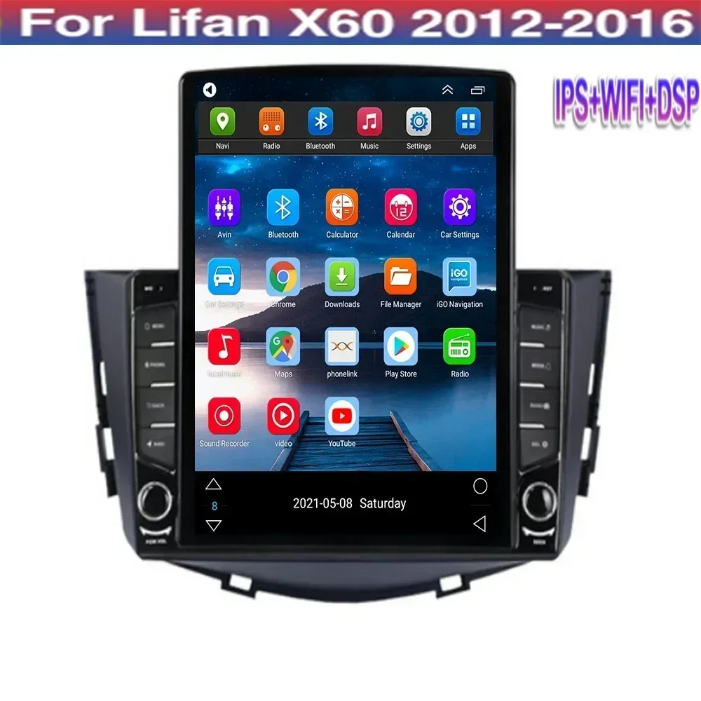 9 7 &quotAndroid 13 для Lifan x60 2012 2013 2014 2015 2016-2050 Tesla Тип Автомобильный радиоприемник