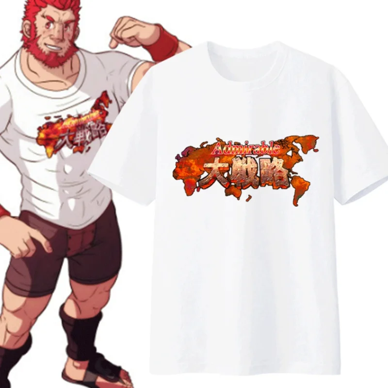 Повседневная хлопковая футболка унисекс с рисунком аниме Cos Fate Zero Iskandar короткая