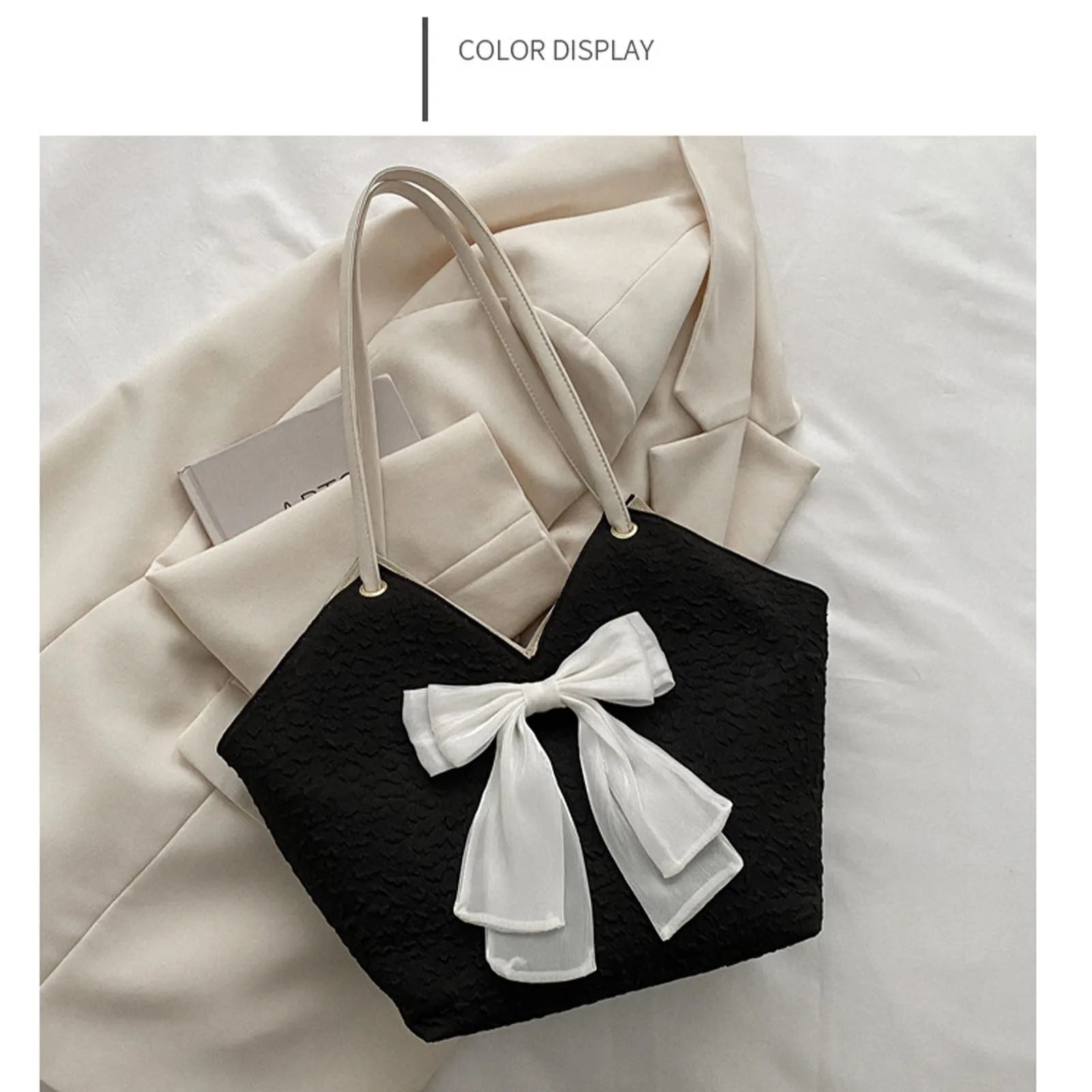 Сумка-тоут M-образной формы с отверстием большой емкости Элегантная стильная