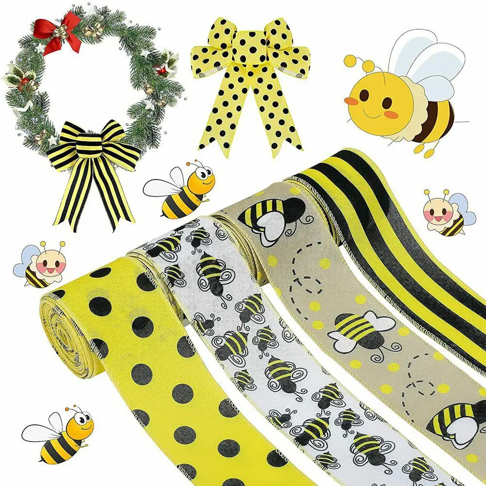 

26 ярдов, Проволочная краевая лента из пчелы 2,5 дюйма, широкая лента из хессианской ткани, 4 рулона