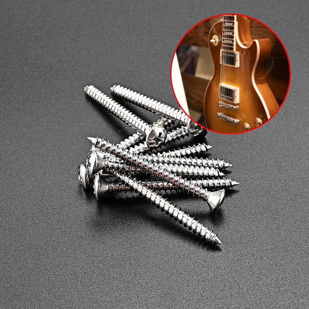 

10pcs Screws Bridges Pin Acoustic Guitar Bridge Screw String Easy to Install Self-Assmebly Accessories Instrument Entertainment