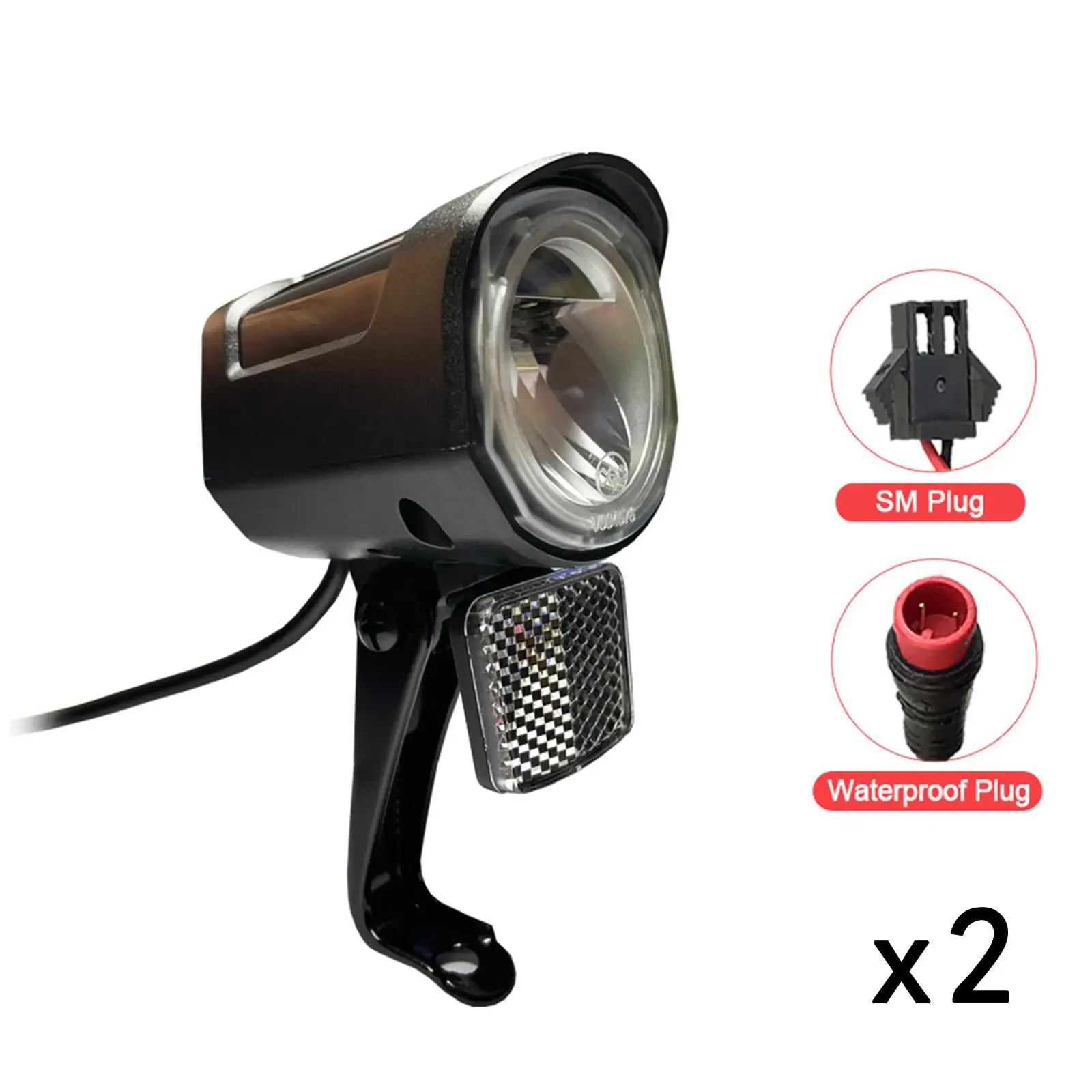 

Electric Bicycle Headlight LED Spotlight Equipment Front Lamp for Warning Men