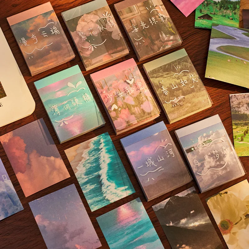 

30Pcs/box Beautiful Scenery Stickers Cute Colorful Cloud Stickers Journal Diary Scrapbooking Stationery Stickers Art Supplies