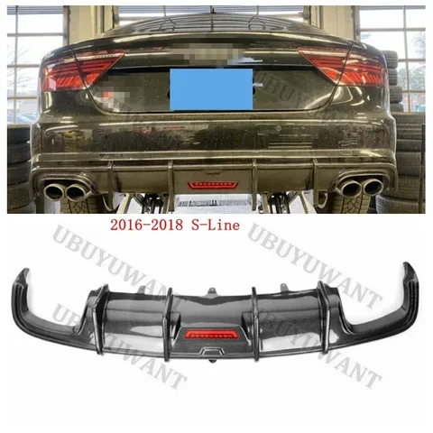 Автомобильные аксессуары для Audi A7 S-Line S7 RS7 2016 2017 2018, задний бампер, диффузор, спойлер, сплиттер, защитная защита