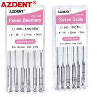 azdent 5 boxes dental endodontic drill gates glidden drill rotary stainless steel peeso reamers gates drill