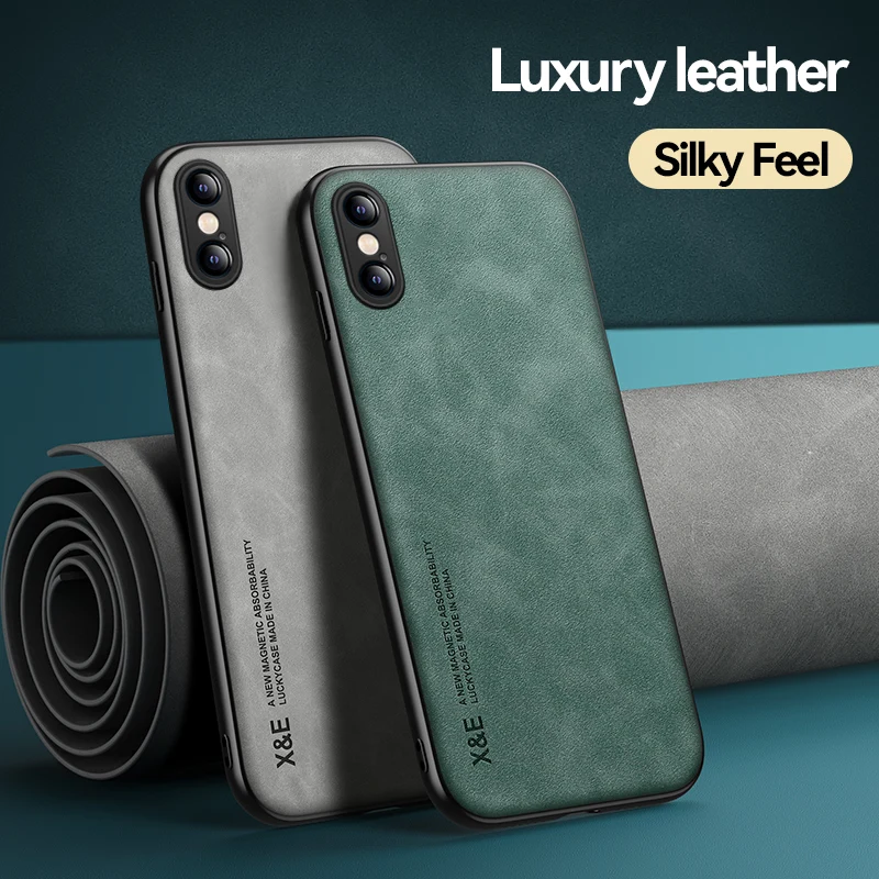 

Роскошный чехол из овечьей кожи для iPhone X XR XS Max 7 8 Plus, магнитный мягкий чехол