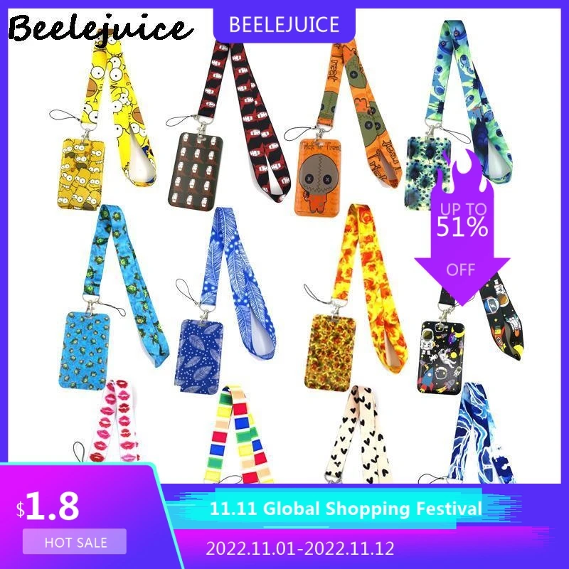 

Neck Keychain Necklace Webbings Ribbons Anime Cartoon Neck Strap Lanyard ID badge Holder Keychain Lanyards Decorations Gifts