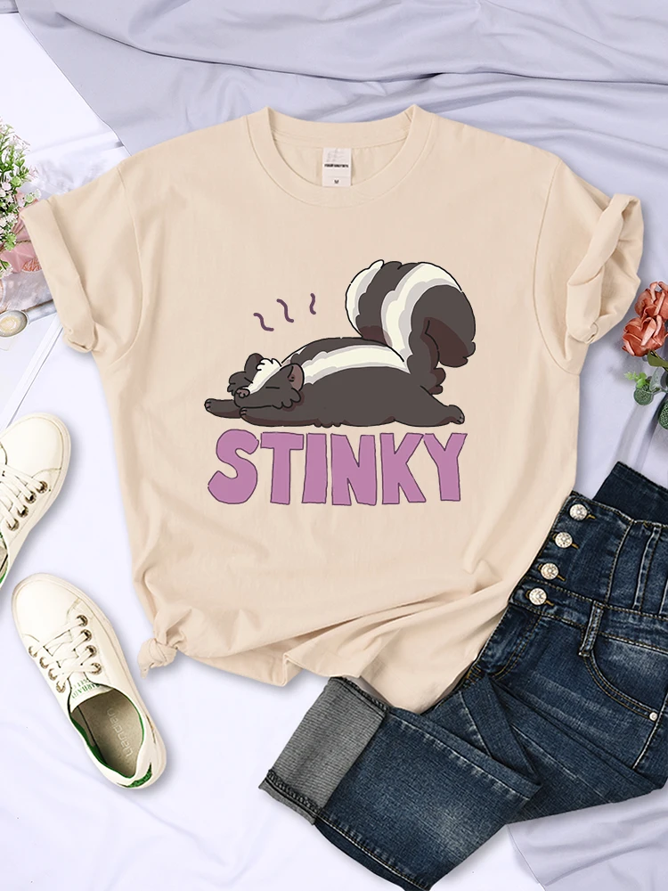 

Kawaii Skunk спящие Мультяшные футболки женские модные брендовые с коротким рукавом Повседневные Удобные футболки спортивные летние футболки