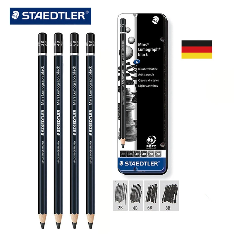 S Limited Drawing Pencil 2b/4b/6b/8b Sketch Stationery School Supplies Pencil Set