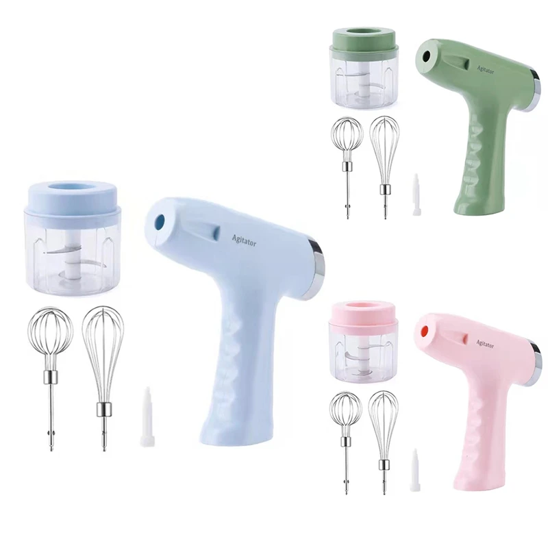 

Electric Milk Frother Garlic Chopper Masher Whisk Egg Beater Mixer Kitchen Handheld Automatic Frother Foamer