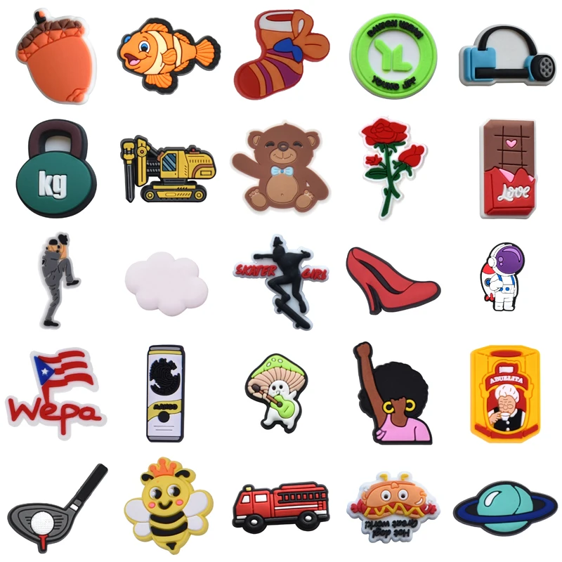 

Girl Kids Wholesale Bulk Boy Packs Shoe Charms Set Jeans Decorations for Croc Para Pins Men Gifts Women Charm Shoes Accessories
