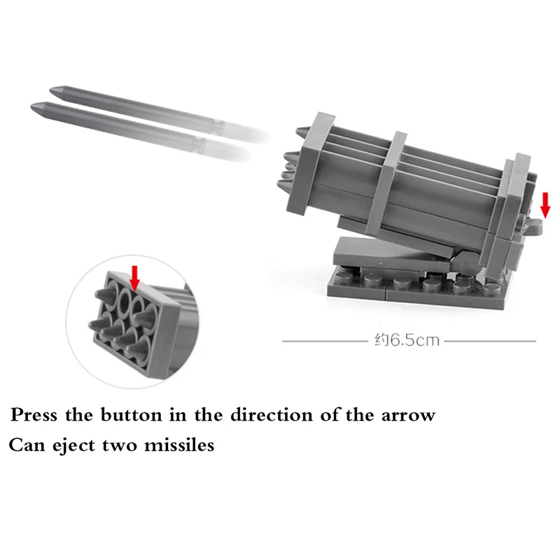 Конструктор MOC Rocket Gun сборочное оборудование набор кирпичей военная бомба