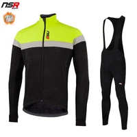 2022 nsr winter thermal fleece bicycle long sleeve cycling jersey set clothing pro team outdoor bike clothing ropa ciclismo