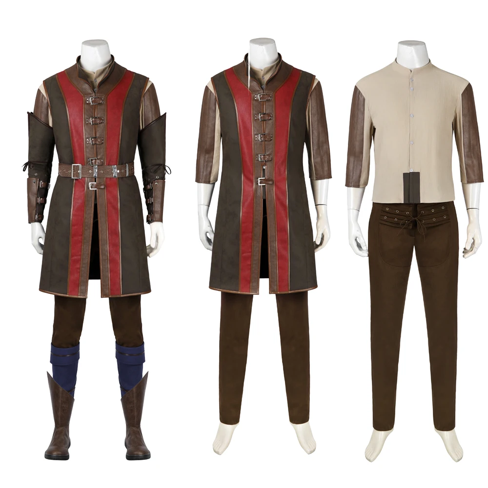 Новый костюм для косплея игры BG3 Wyll бальдура с пальто рубашкой брюками воротами